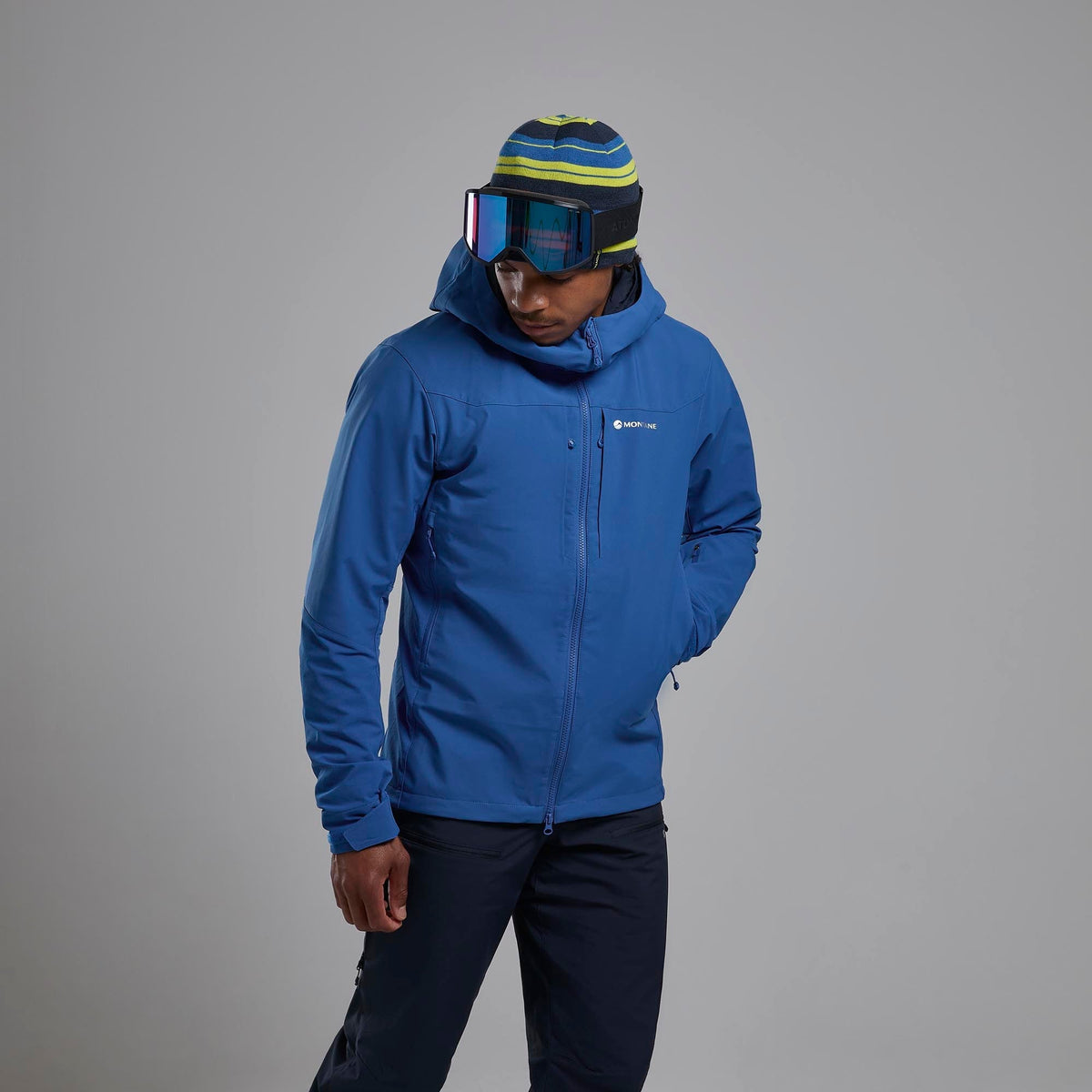 Nordes Hooded Softshell Jacket Neptune Blue para hombre, vista trasera