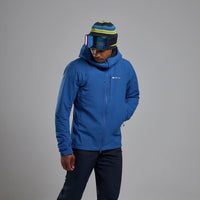 Nordes Hooded Softshell Jacket Neptune Blue para hombre, vista trasera