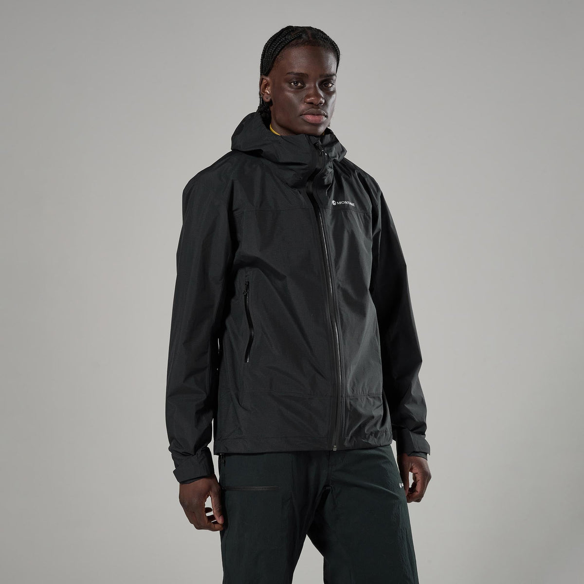 Chaqueta Montane Norste Lite impermeable Black para hombre, vista de ajuste