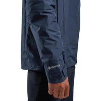 Detalle del puño ajustable GORE-TEX de la chaqueta Phase Eclipse Blue