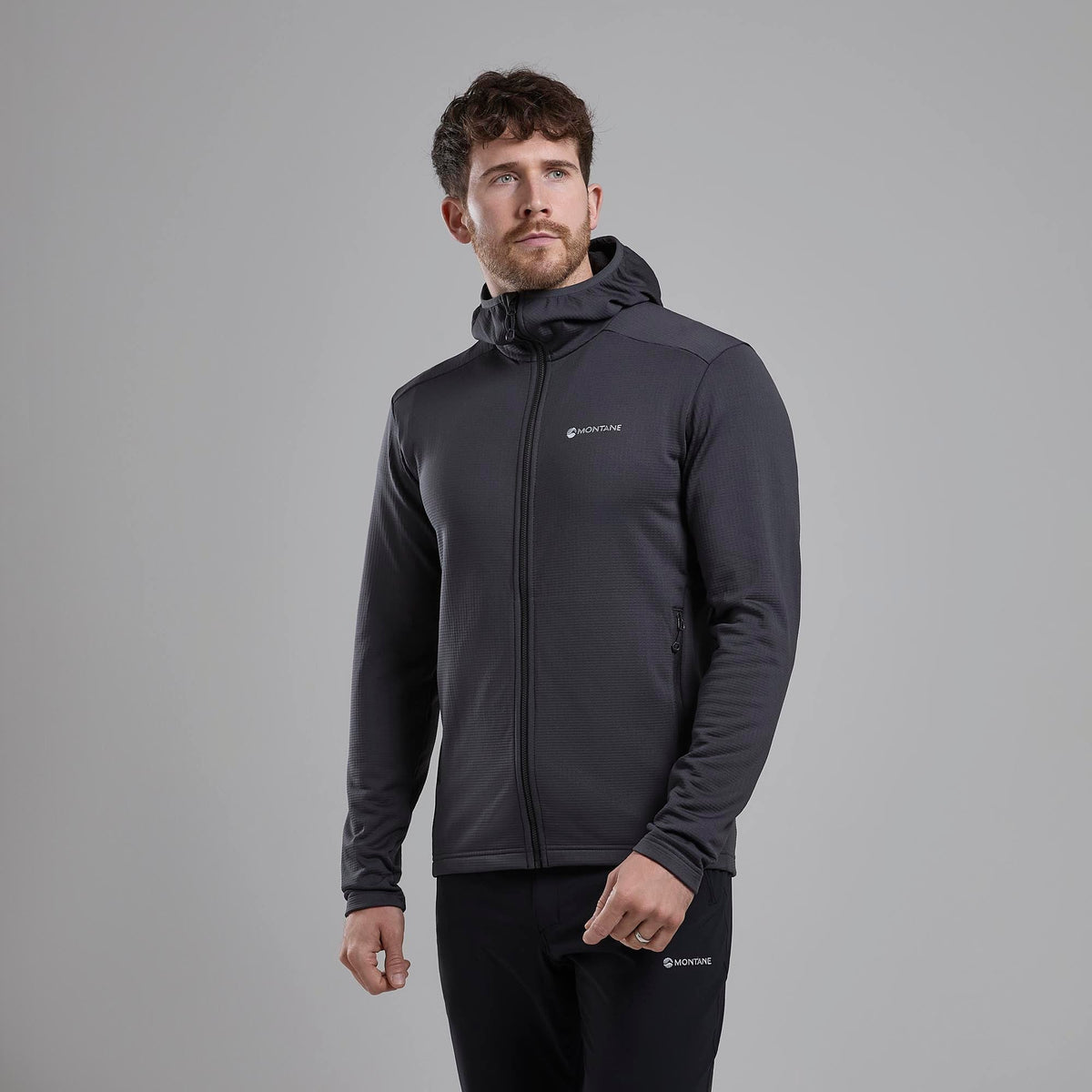 Protium Hooded Fleece Jacket Midnight Grey para hombre, vista alternativa 2