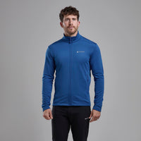Protium Fleece Jacket para hombre Neptune Blue, vista en uso