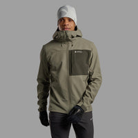Tenacity XT Hooded Softshell Jacket para hombre en Caper, vista frontal