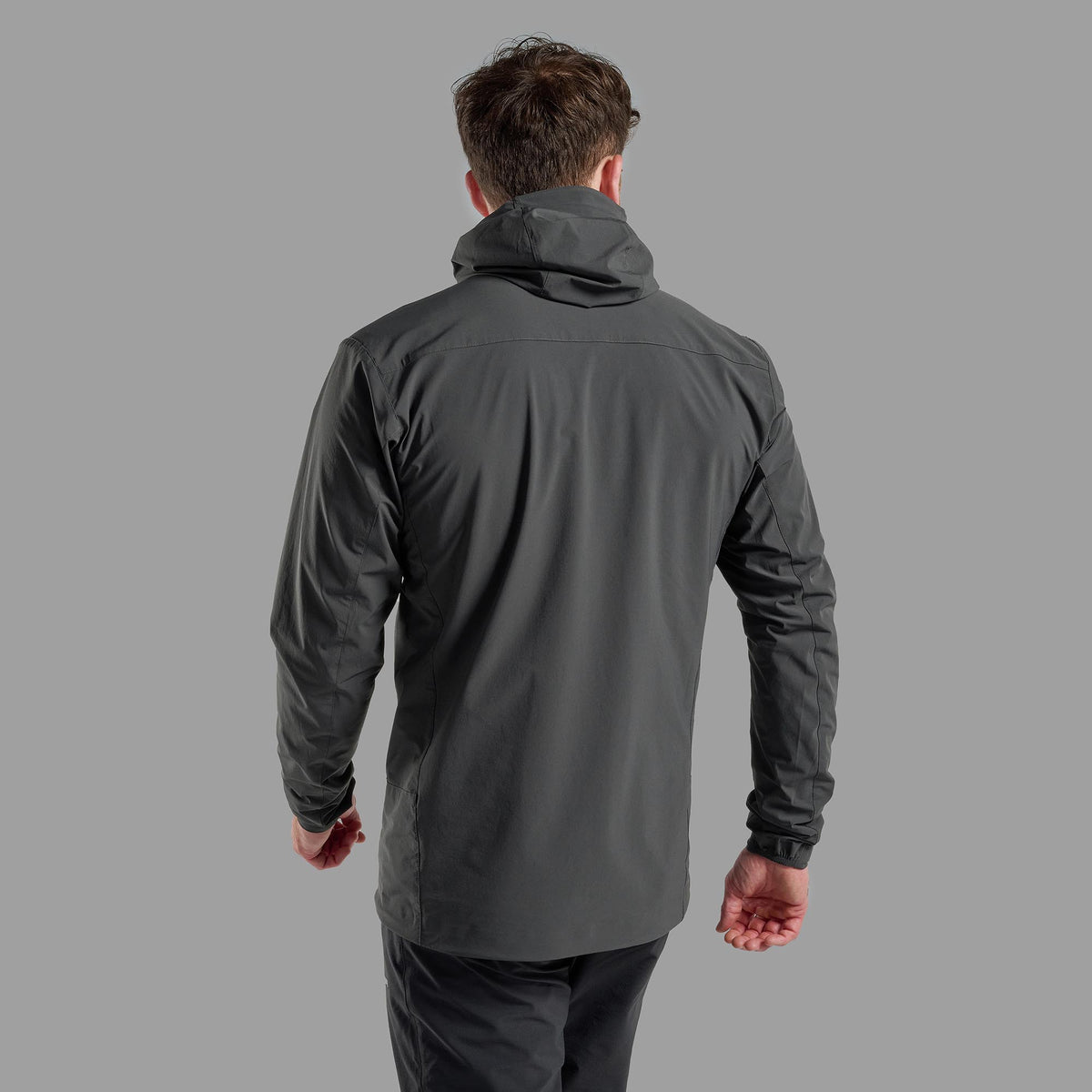 Tenacity Nano Hooded Softshell Jacket para hombre en Midnight Grey, vista alternativa 3