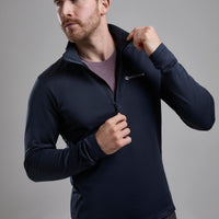 Montane Protium Fleece Pull-On para hombre en Eclipse Blue detalle lateral