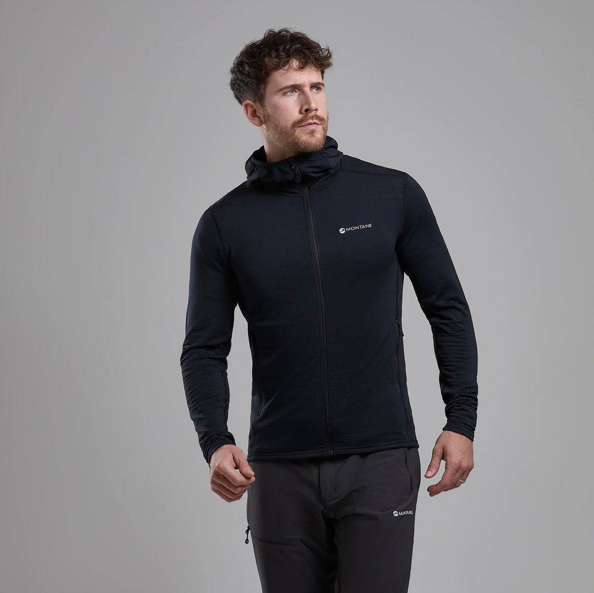 Protium Lite Hooded Fleece Jacket para hombre en Black, vista frontal
