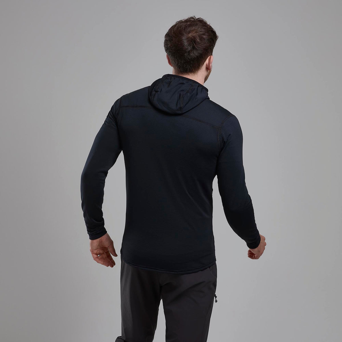 Protium Lite Hooded Fleece Jacket para hombre en Black, vista trasera