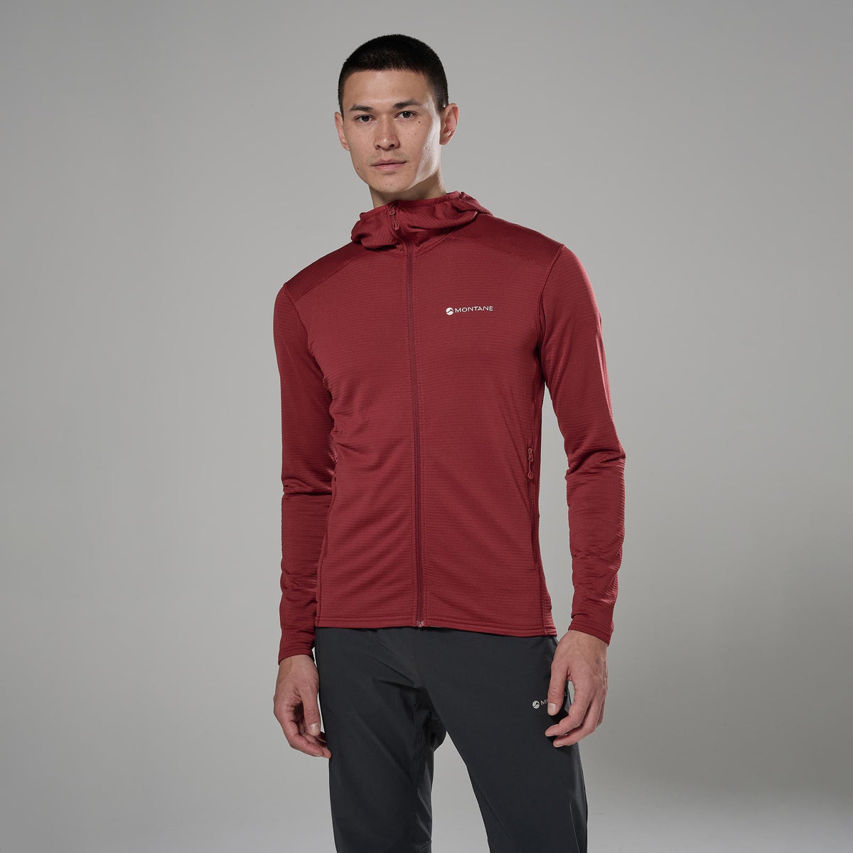 Protium Lite Hooded Fleece Jacket para hombre en Dark Maple, vista frontal