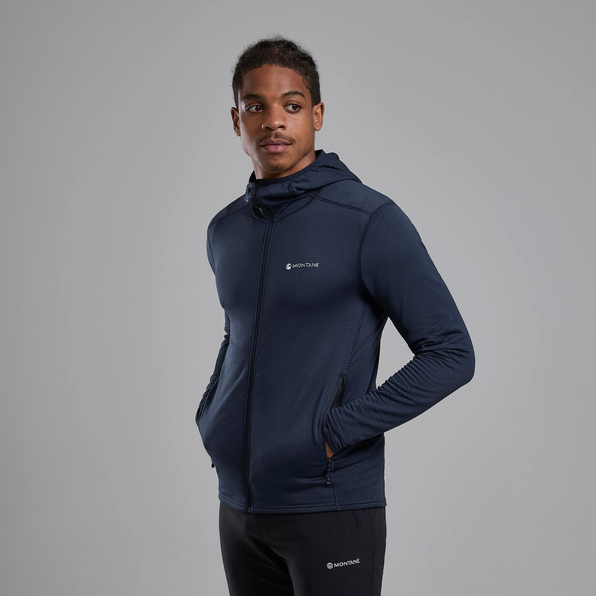 Protium Lite Hooded Fleece Jacket para hombre en Eclipse Blue, vista lateral