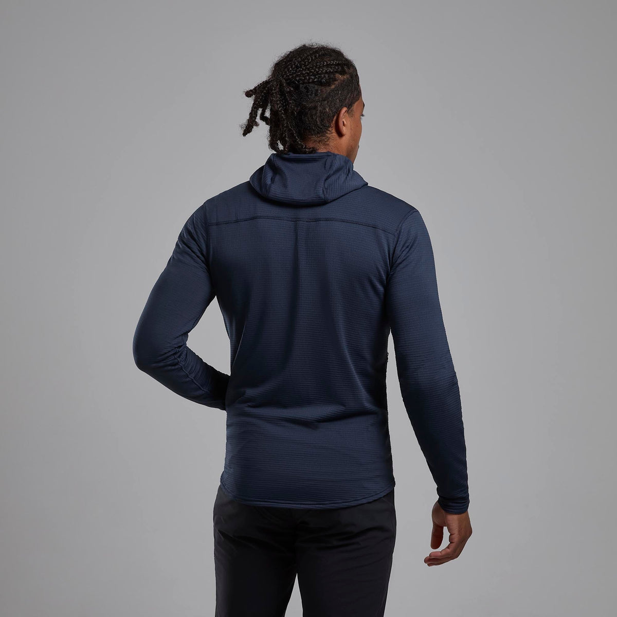 Protium Lite Hooded Fleece Jacket para hombre en Eclipse Blue, vista trasera