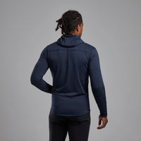 Protium Lite Hooded Fleece Jacket para hombre en Eclipse Blue, vista trasera