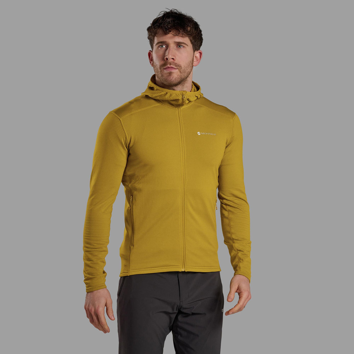 Protium Lite Hooded Fleece Jacket para hombre en Ginkgo Gold, vista frontal
