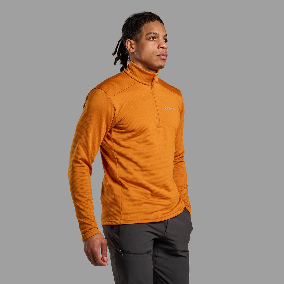 Montane Protium Fleece Pull-On para hombre en Amber vista frontal