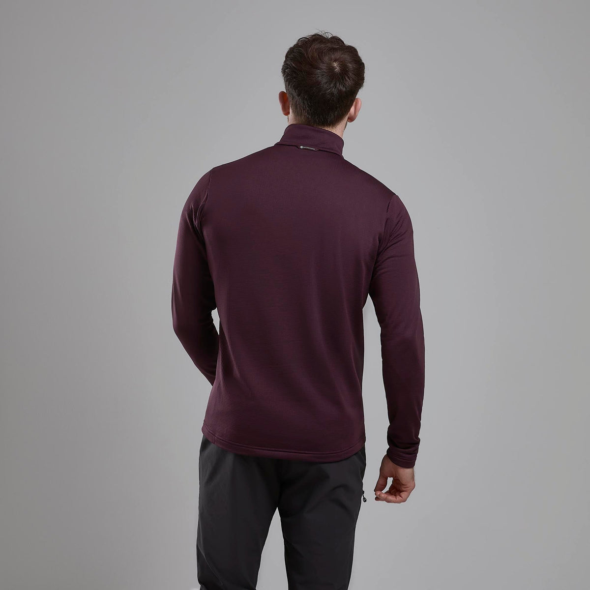 Montane Protium Fleece Pull-On para hombre en Dark Garnet vista trasera