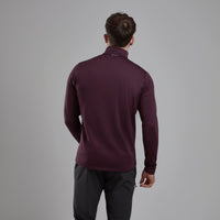 Montane Protium Fleece Pull-On para hombre en Dark Garnet vista trasera