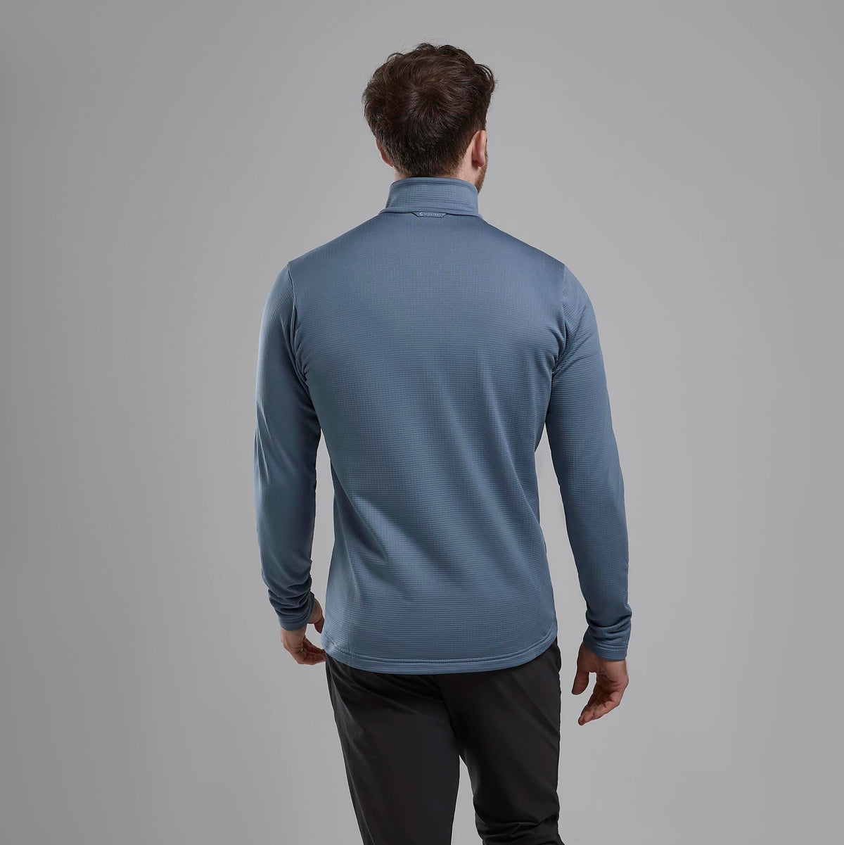 Montane Protium Fleece Pull-On para hombre en Stone Blue vista trasera