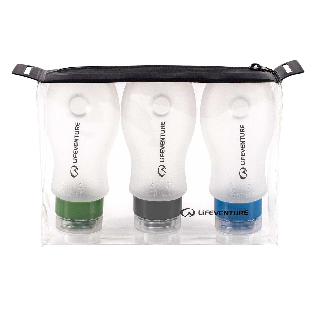 Set de botellas de silicona Lifeventure para viaje