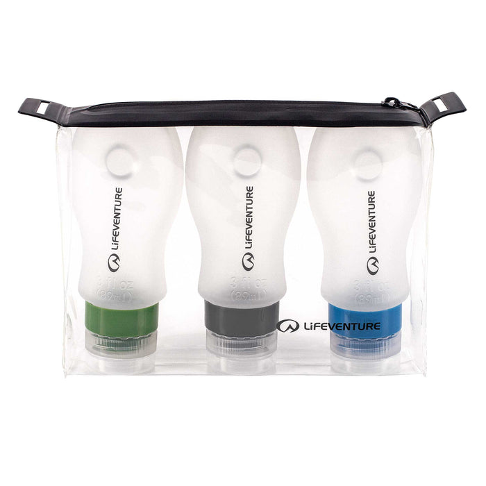 Set de botellas de silicona Lifeventure para viaje